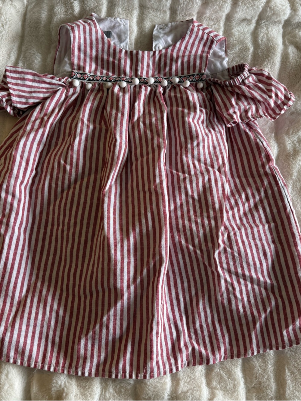 Pippa & Julie Red and White Striped Kids Top